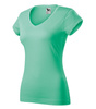 Koszulka damska gładka 180 g/m² Malfini Fit V-neck 162 slim z dekoltem w serek 100 % bawełna 