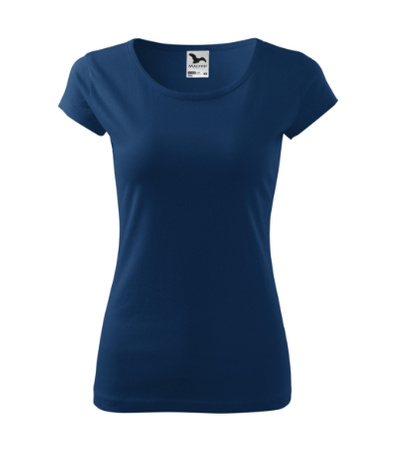 Dopasowana Koszulka Damska T-shirt bawełniana PURE 122 Niebieska