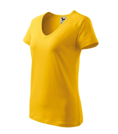 Elastyczna damska koszulka Bawełna MALFINI DREAM Slim-Fit ŻÓŁTA