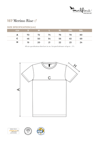 Ekskluzywna Męska Koszulka WEŁNA MERYNOSOWA, MERINO Slim-Fit