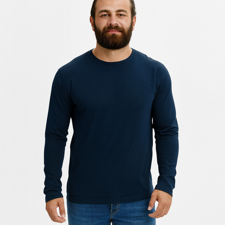 Koszulka męska z długimi rękawami Slim-Fit Bawełna 160 g MALFINI 119