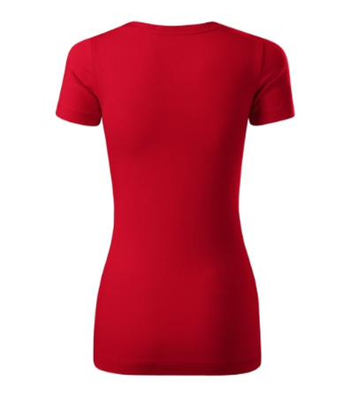 Elastyczna Koszulka Damska Slim-Fit Bawełna Czerwona ACTION