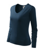 Bluzka damska Elegance Malfini – Długi Rękaw, Dekolt V w serek, BAWEŁNA + ELASTAN, slim‑fit 