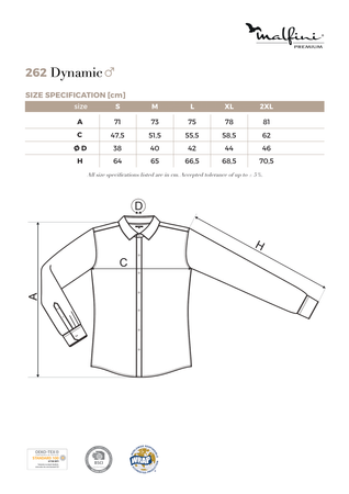ELEGANCKA Koszula Męska o dopasowanym krój slim-Fit MALFINI DYNAMIC
