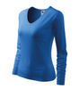 Bluzka damska Elegance Malfini – Długi Rękaw, Dekolt V w serek, BAWEŁNA + ELASTAN, slim‑fit 