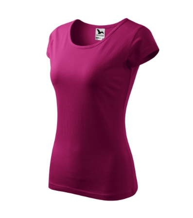Dopasowana Koszulka Damska T-shirt bawełniana PURE 122 Fuchsia Red