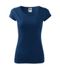 Dopasowana Koszulka Damska T-shirt bawełniana PURE 122 Niebieska
