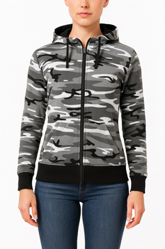 Bluza CAMO ZIPPER dla kobiet, z miękkiej mieszanki bawełny i poliestru