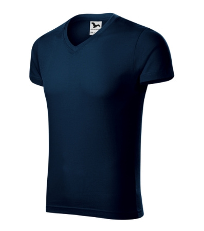 Koszulka męska dopasowana 180 g/m² 100% bawełna slim-fit Malfini V-neck 146 serek elegancka 