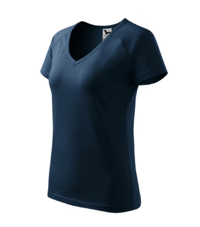 Elastyczna damska koszulka Bawełna MALFINI DREAM Slim-Fit GRANATOWA