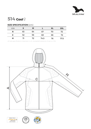 Kurtka Damska Softshell Cool 514 Malfini – Wodoodporna i Oddychająca 