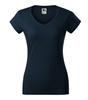 Koszulka damska gładka 180 g/m² Malfini Fit V-neck 162 slim z dekoltem w serek 100 % bawełna 