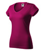 Koszulka damska gładka 180 g/m² Malfini Fit V-neck 162 slim z dekoltem w serek 100 % bawełna 