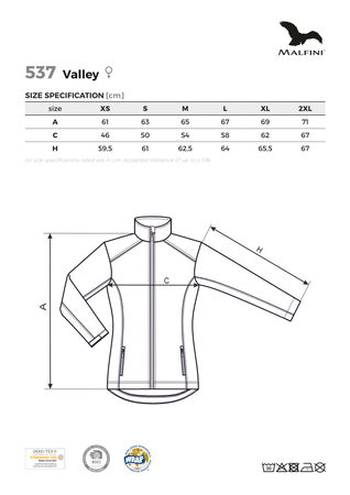 Kurtka Damska 3-warstwowa Membrana TPU Valley softshell czarny