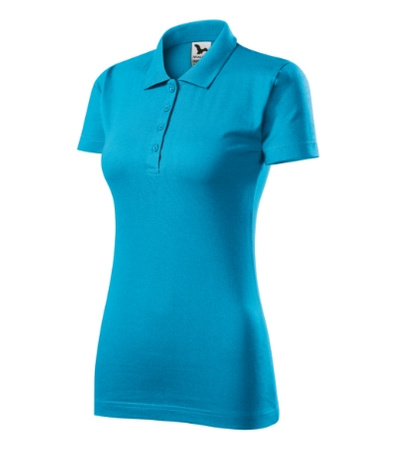 KOSZULKA POLO DAMSKA SINGLE J. T-SHIRT DAMSKI MALFINI TURKUS 223