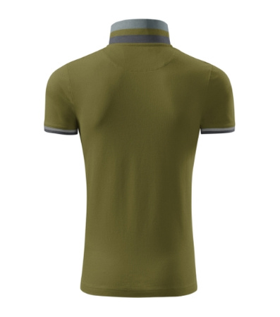 Koszulka Pique Polo męska polówka COLLAR UP 100% bawełna zieleń avocado