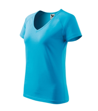 Elastyczna damska koszulka Bawełna MALFINI DREAM Slim-Fit TURKUSOWA