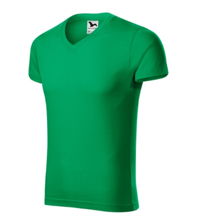 Koszulka męska dopasowana 180 g/m² 100% bawełna slim-fit Malfini V-neck 146 serek elegancka 
