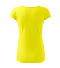 Dopasowana Koszulka Damska T-shirt bawełniana PURE 122 Cytrynowa