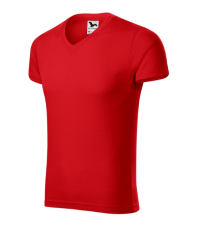 Koszulka męska dopasowana 180 g/m² 100% bawełna slim-fit Malfini V-neck 146 serek elegancka 
