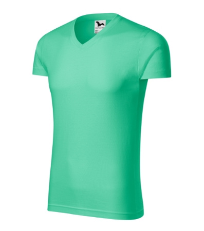 Koszulka męska dopasowana 180 g/m² 100% bawełna slim-fit Malfini V-neck 146 serek elegancka 