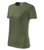 Bawełniana Koszulka Damska Dopasowany Krój CLASSIC NEW KHAKI