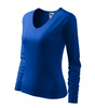 Bluzka damska Elegance Malfini – Długi Rękaw, Dekolt V w serek, BAWEŁNA + ELASTAN, slim‑fit 