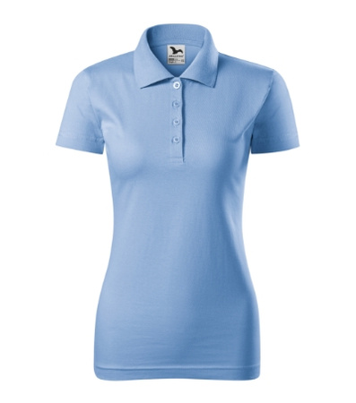KOSZULKA POLO DAMSKA SINGLE J. T-SHIRT DAMSKI MALFINI BŁĘKITNY 223