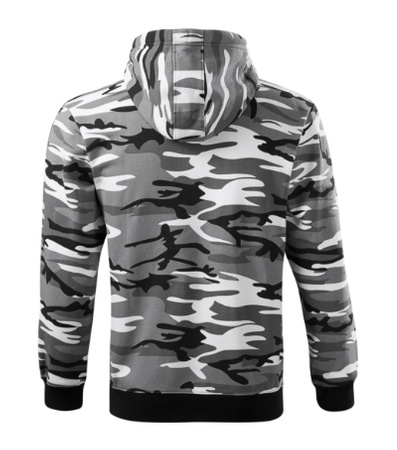 Bluza Męska z kapturem Camo Zipper Malfini grubsza 300g/m² 65% bawełna, militarny styl 