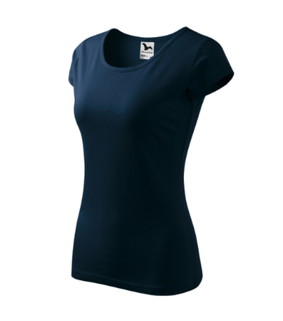 Dopasowana Koszulka Damska T-shirt bawełniana PURE 122 Granatowa