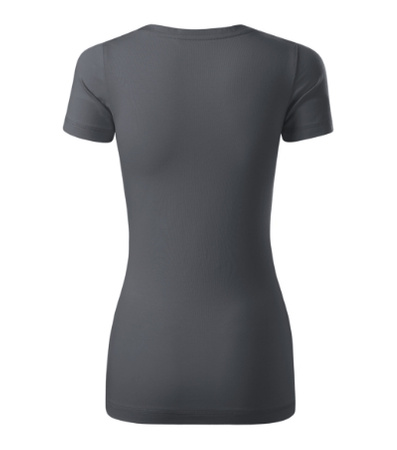 Elastyczna Koszulka Damska Slim-Fit Bawełna Antracytowa ACTION