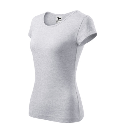 Dopasowana Koszulka Damska T-shirt bawełniana PURE 122 Jasnoszara