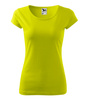 Dopasowana Koszulka Damska T-shirt bawełniana PURE 122 Limetkowa