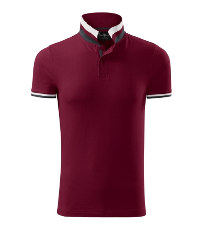 Koszulka Pique Polo męska polówka COLLAR UP 100% bawełna czerwona