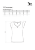 Koszulka damska gładka 180 g/m² Malfini Fit V-neck 162 slim z dekoltem w serek 100 % bawełna 