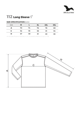 Koszulka Męska Longsleeve z długim rękawem MOCNA Malfini bawełna 180g/m² solidna