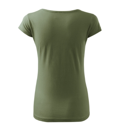 Dopasowana Koszulka Damska T-shirt bawełniana PURE 122 Khaki