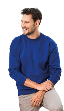 Bluza męska Terry bez kaptura 300g/m² Grubsza Malfini Essential 65 % bawełna