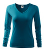 Bluzka damska Elegance Malfini – Długi Rękaw, Dekolt V w serek, BAWEŁNA + ELASTAN, slim‑fit 
