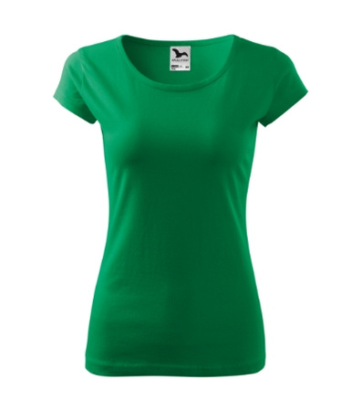 Dopasowana Koszulka Damska T-shirt bawełniana PURE 122 Zielona