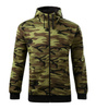 Bluza Męska z kapturem Camo Zipper Malfini grubsza 300g/m² 65% bawełna, militarny styl 