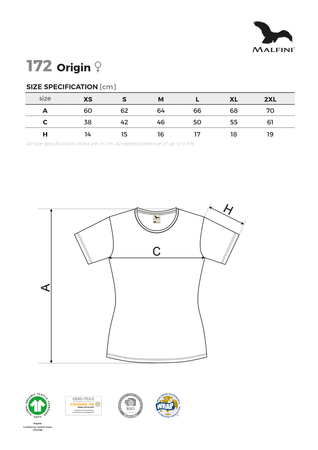 Sportowa Koszulka damska ORIGIN (GOTS) 172 z bawełną organiczną