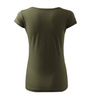 Dopasowana Koszulka Damska T-shirt bawełniana PURE 122 Wojskowa