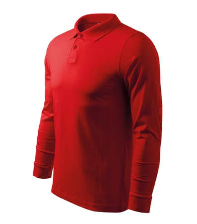 Elegancka Męska Koszulka Polo SINGLE J. Długi Rękaw Bawełniana Jersey