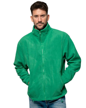 Polar męski JHK FLRA-300 – rozpinany 300 g/m², wysoka stójka, kieszenie