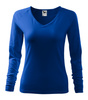 Bluzka damska Elegance Malfini – Długi Rękaw, Dekolt V w serek, BAWEŁNA + ELASTAN, slim‑fit 