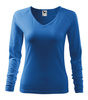 Bluzka damska Elegance Malfini – Długi Rękaw, Dekolt V w serek, BAWEŁNA + ELASTAN, slim‑fit 