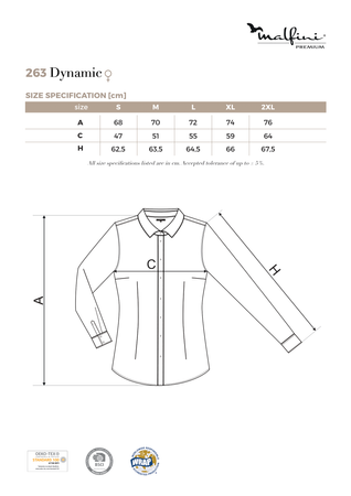 ELEGANCKA Koszula Damska o dopasowanym krój slim-Fit MALFINI DYNAMIC