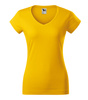 Koszulka damska gładka 180 g/m² Malfini Fit V-neck 162 slim z dekoltem w serek 100 % bawełna 