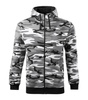 Bluza Męska z kapturem Camo Zipper Malfini grubsza 300g/m² 65% bawełna, militarny styl 